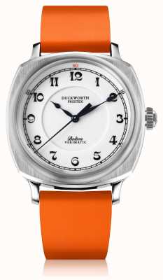 Duckworth Prestex Bolton Verimatic | Automatic | White Dial | Orange Rubber Strap D703-02-OR