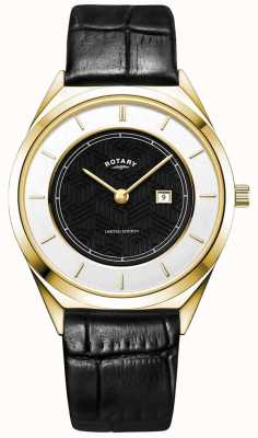 Rotary Special Edition | Champagne Collection, Art Deco | Black Leather Strap | Black Dial GS08007/04