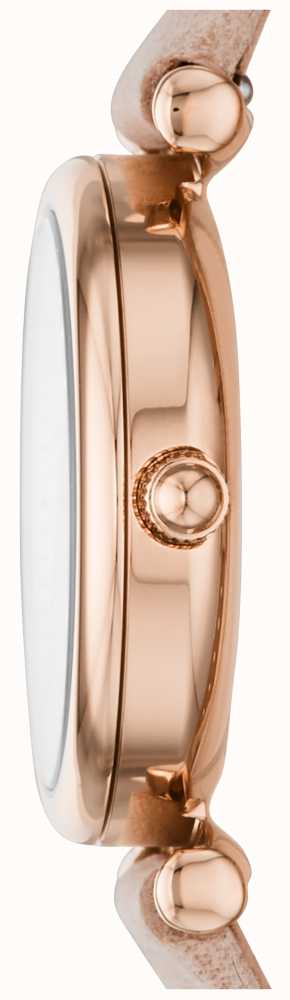 Fossil Women's Carlie Mini | Mother-of-Pearl Dial | Nude Leather