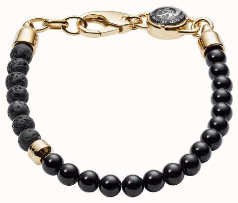 Diesel STACKABLES BEADS Black and Yellow-Gold Beads DX1058710