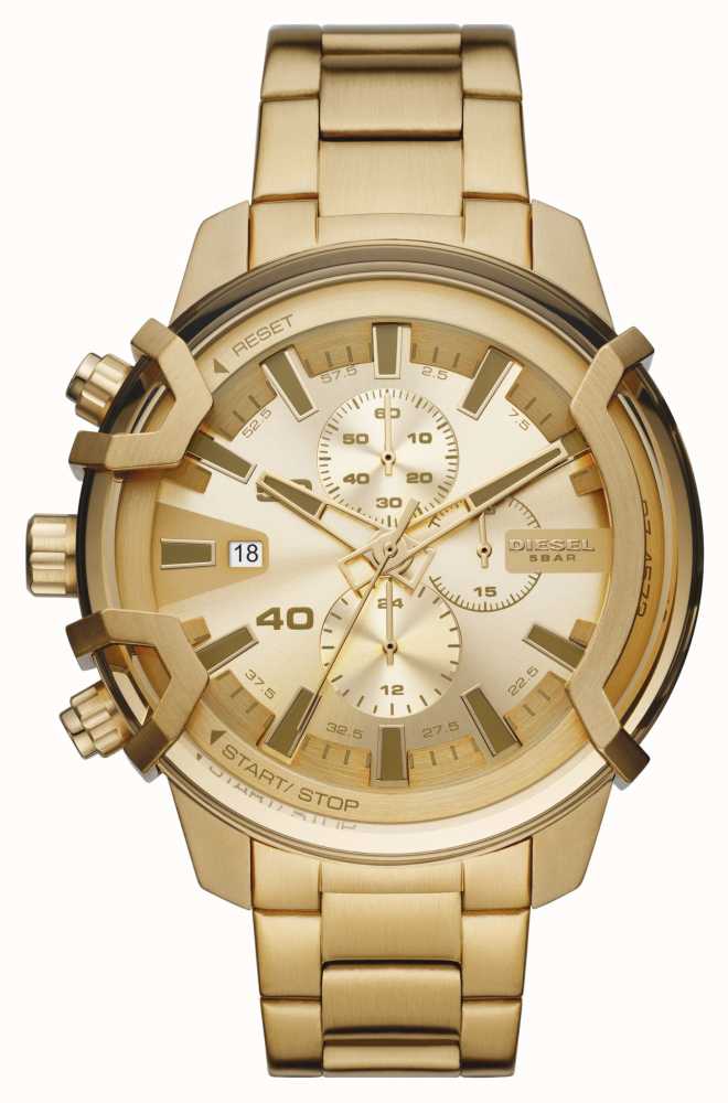Diesel Griffed Chronograph Gold-tone Watch DZ4573 - First Class Watches™ HKG
