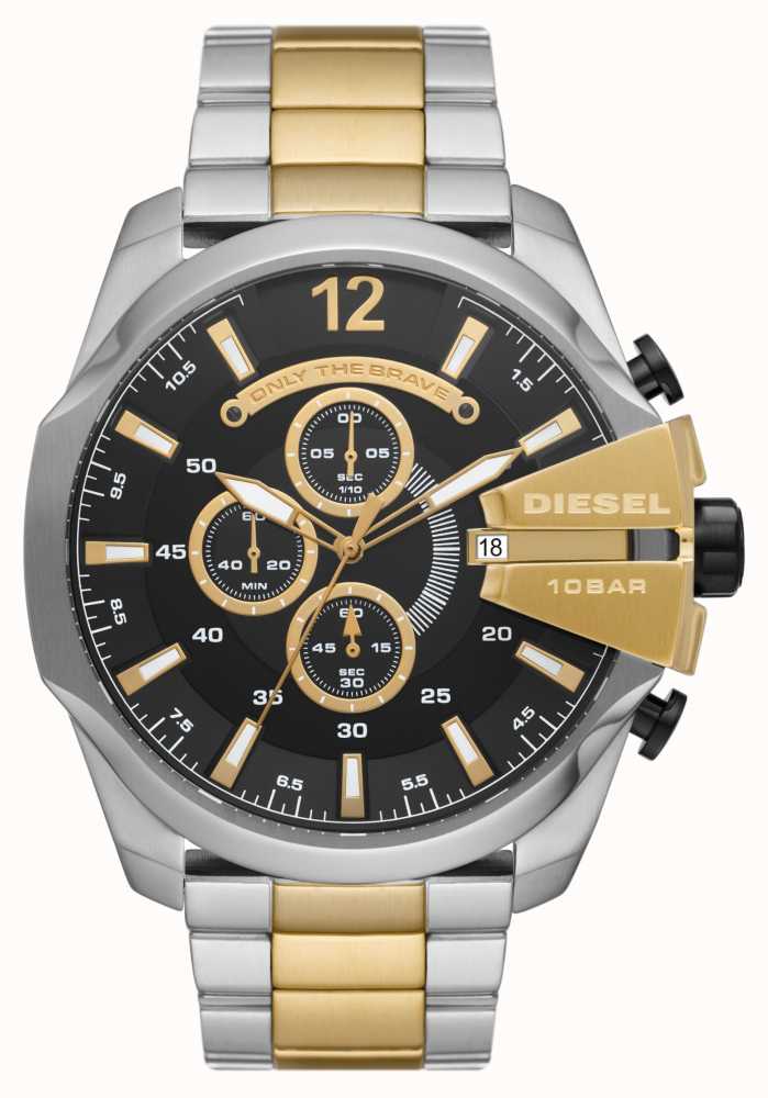 Two-Tone Watches™ Mega First Diesel Stainless HKG Chief - Watch Class Chronograph Steel DZ4581