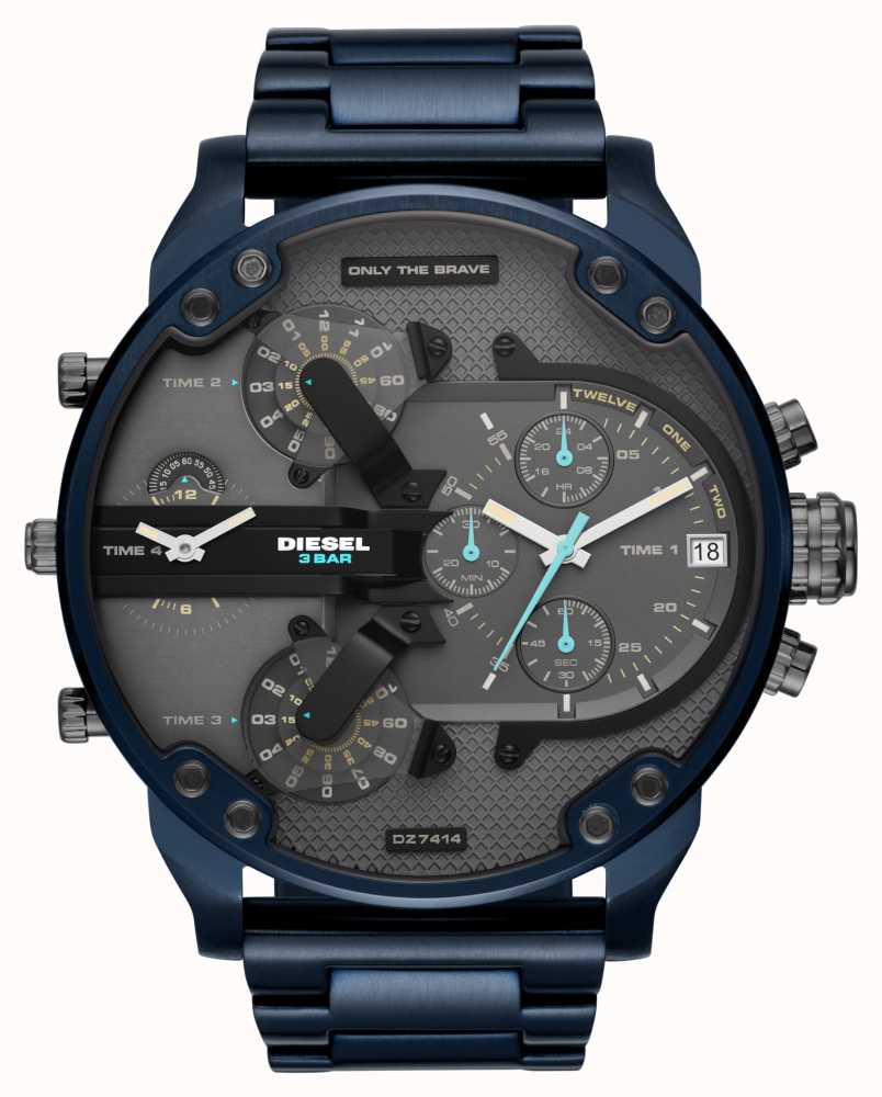 Diesel The Daddies Series Class Daddy Chronograph Steel Blue HKG - Watches™ Stainless Mr. 2.0 DZ7414 First