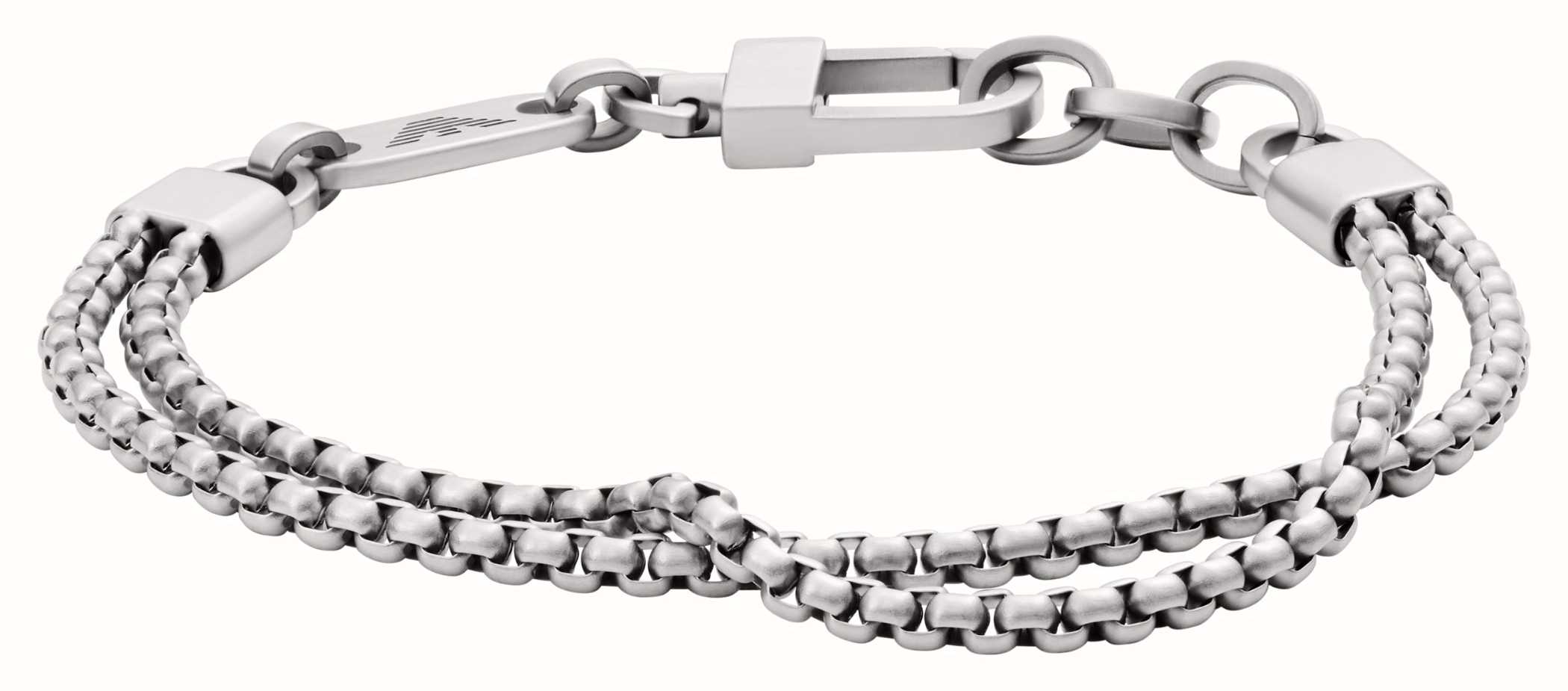 Emporio Armani Steel Men's Bracelet | 0002854 | Beaverbrooks the Jewellers