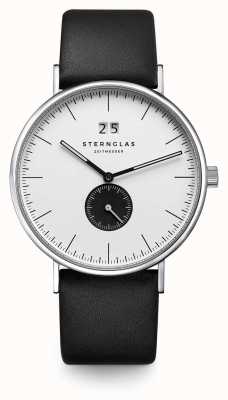 STERNGLAS Ivo 40mm Quartz Small Seconds White / Black S01-IV01-PR07