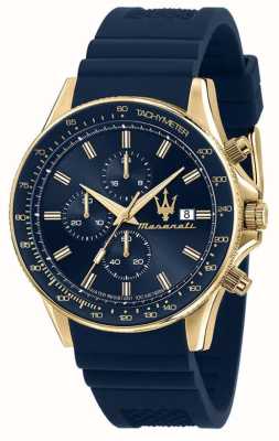Maserati Men's Sfida | Blue Chronograph Dial | Blue Silicone Strap R8871640004