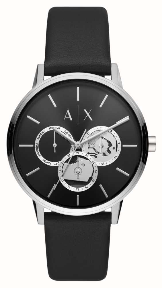 Armani Exchange Men's | Black Dial | Black Leather Strap Watch AX2745 -  First Class Watches™ HKG