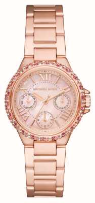 Michael Kors Camille Rose-Gold toned Crystal-Set Bezel Watch MK7273