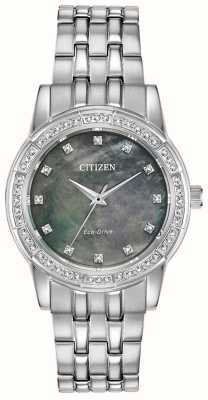 Citizen Womens Eco Drive Crystal Stainless Steel EM0770-52Y