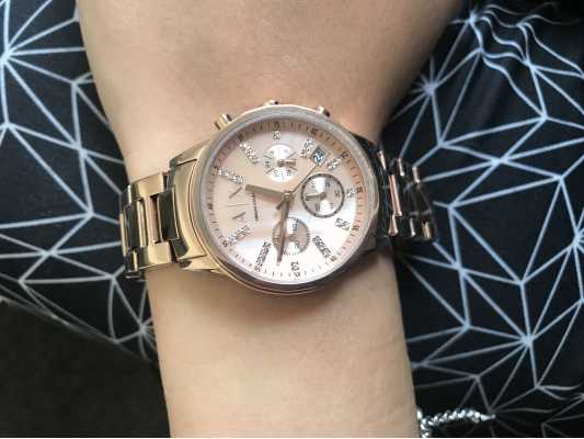 Womans Rose Gold Chronograph Dial 